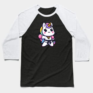 Taekwondo Unicorn Olympics 🥋🦄 - Kickin' It Cute! Baseball T-Shirt